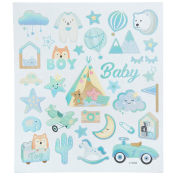 Baby Boy Foil Stickers