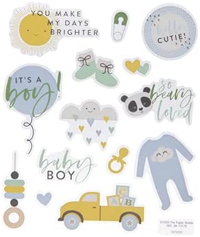 Hello Cutie Baby Boy Scrapbook Stickers