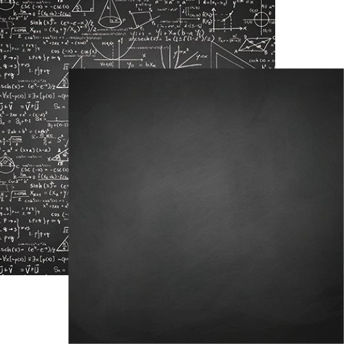 Reminisce Back to School Chalkboard Scrapbook paper