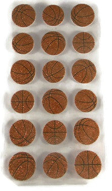 Foam Glitter Basketball Stickers