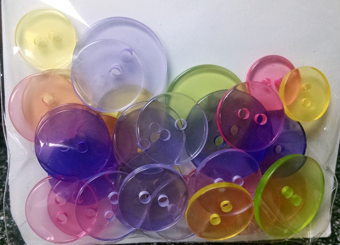 Clear pastel Colored Buttons