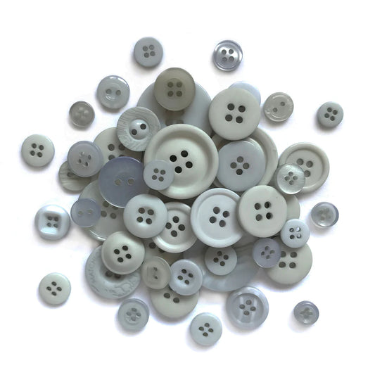 Silver Grey Button Basics Value Pack