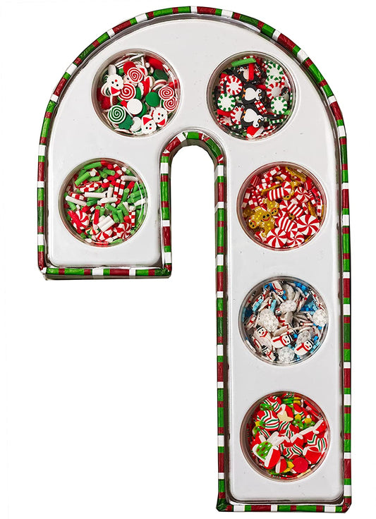 Christmas Candy Cane Clay Slices Assortment Set