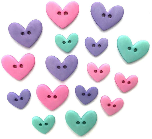 Candy Hearts Valentine Buttons
