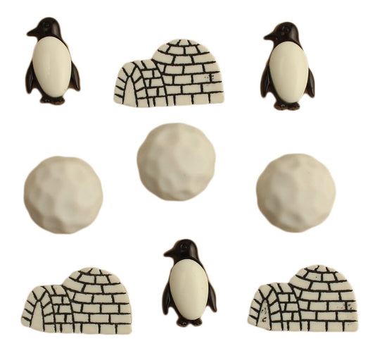 Penguins Buttons Set