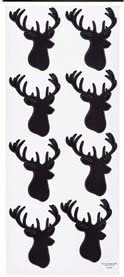 Black Deer Head Silhouette Stickers
