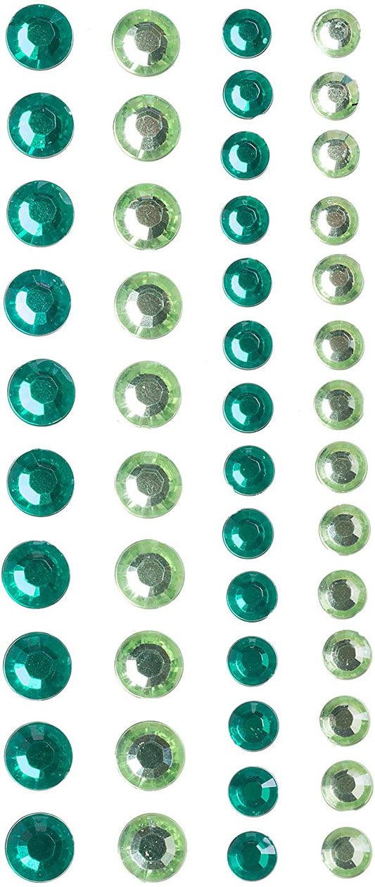 Green Bling Rhinestone Stickers