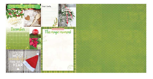 December Calendar Girl 12x12 Scrapbook Paper - 5 Sheets by Bo Bunny