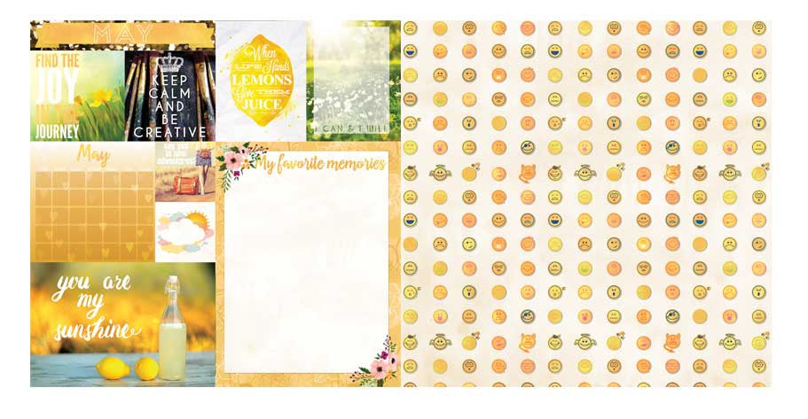 May Calendar Girl 12x12 Scrapbook Paper - 5 Sheets by Bo Bunny