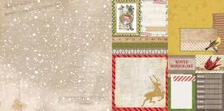 Bo Bunny Christmas Collage Flurries Paper 12x12