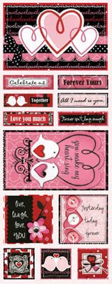 Bo Bunny Forever Yours Crush Cardstock Stickers