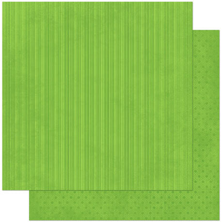 Kiwi Lime Green Stripe Dot Patterned Cardstock Double Sided