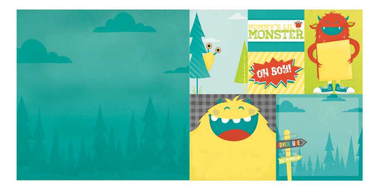 Bo Bunny Lil Monster Scrapbook Paper
