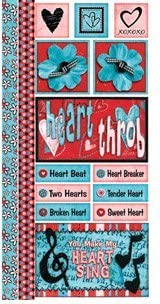 Forever Hearts Valentine Stickers 12x12 - by Reminisce – Country