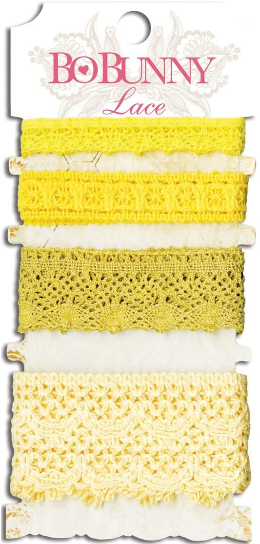 Buttercup Yellow Lace Trim Bo Bunny