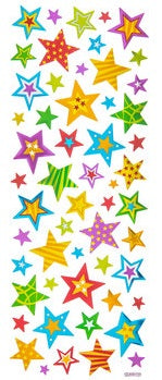 Foil Bright Color Star Stickers