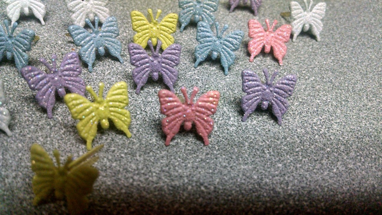 Pastel Glimmer Butterfly Brads