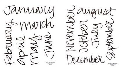 Calendar Month Title Stickers Planner Scrapbooking