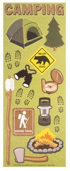 Cardstock Camping Stickers