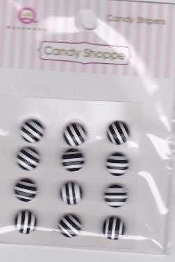 Queen & Co Candy Shoppe Embellishments - Black Stripes