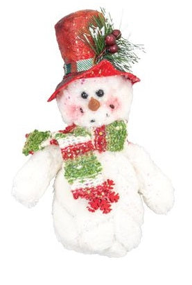 Candystripe Snowman Ornament