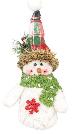 Candystripe Snowman Ornament 