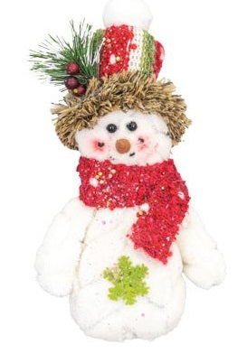 Candystripe Snowman Ornament