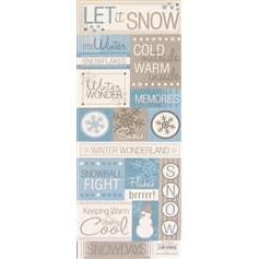 Let it Snow Cardstock Stickers by Paper Studio