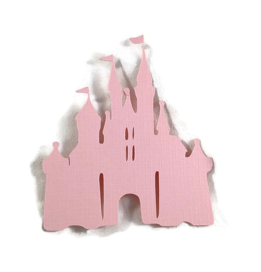 Disney World Princess Castle Die Cuts Pink Cardstock