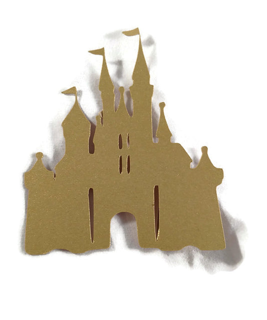 Cinderella Castle Gold Shimmer Die Cuts