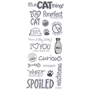 Cat Stickers Black and White