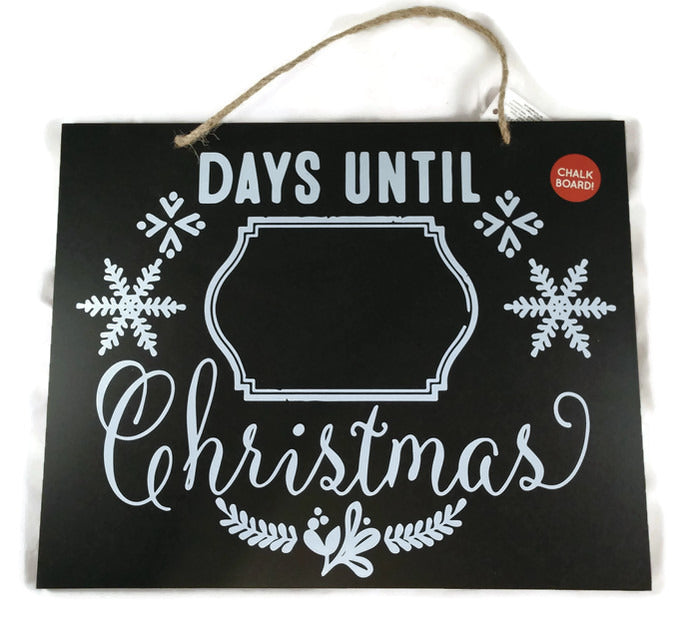 Chalkboard Days Until Christmas Countdown Sign