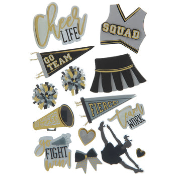 Cherleading Cheerleader Elements 3D Stickers – Country Croppers