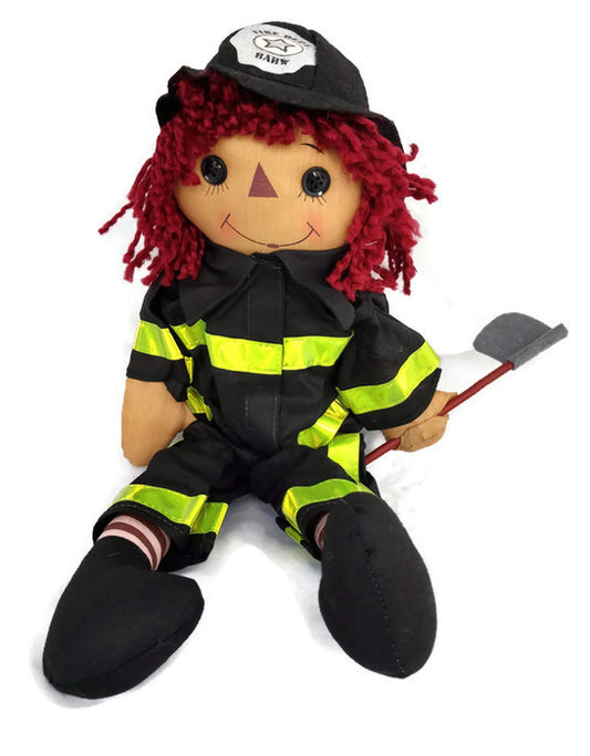 Firefighter Cloth Rag Doll Chief Charlie
