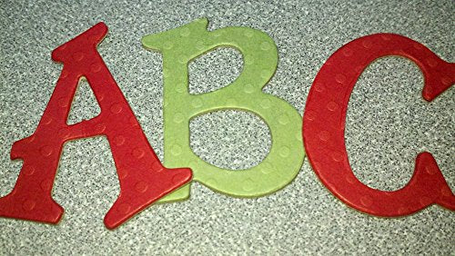 Chipboard Alphabet Letters Red and Green Polka Dot