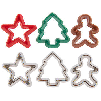 Christmas Cookie Cutter Craft Embellishments - 12 Pieces