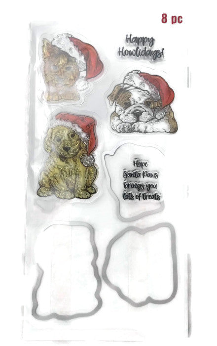 Christmas Puppy Stamps and Dies Set