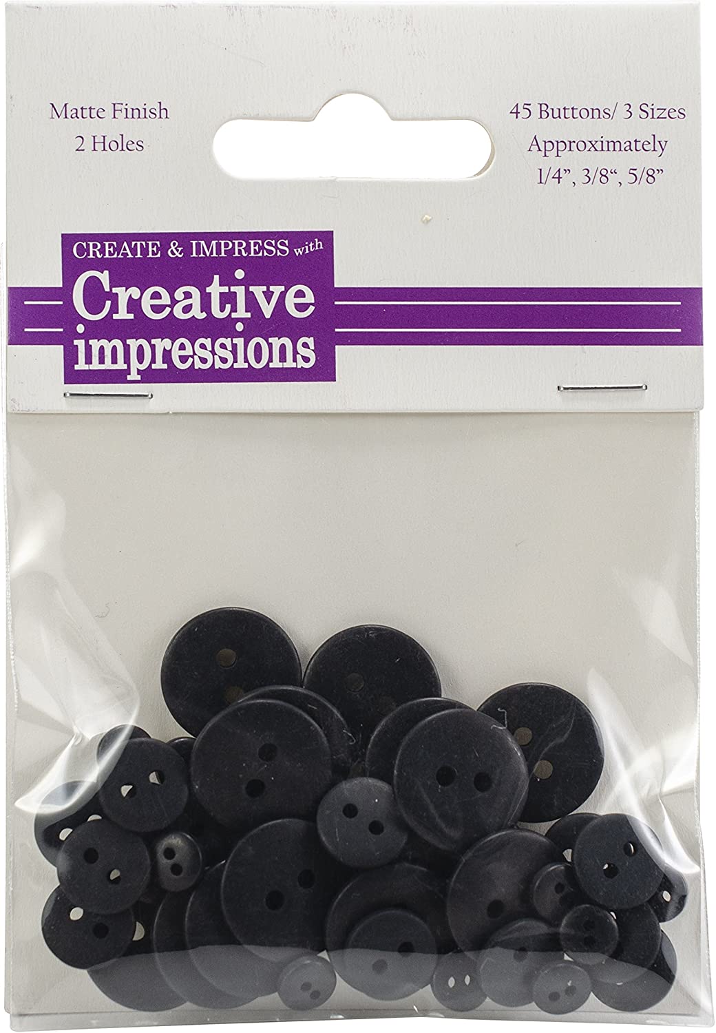 Resin Buttons Black