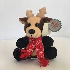 Coca Cola Reindeer with Scarf BeanBag