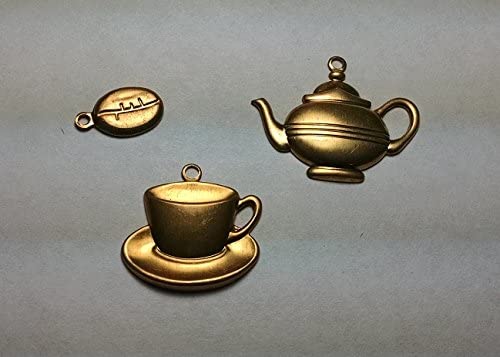 Brass Coffee Charms Set