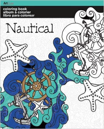 Adult Coloring Book, Nautical Designs