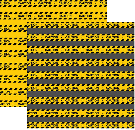 Caution construction Scrapbook Paper