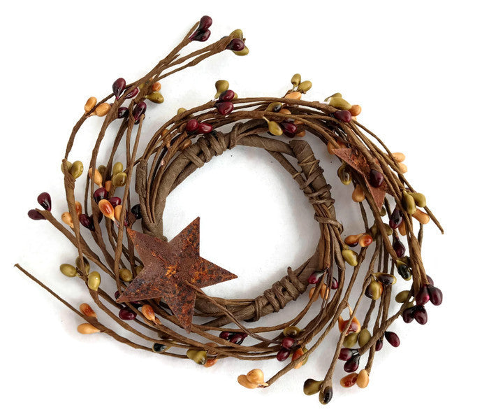 Copper Star Beaded Wreath