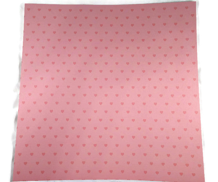 Coral Cardstock with Heart Prints 12x12 Coredinations