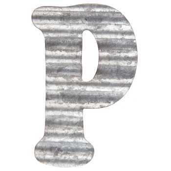 Corrugated MEtal Letter P
