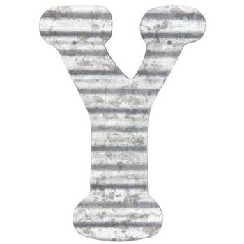 Corrugated MEtal Letter Y
