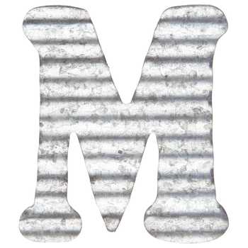 Corrugated Metal Letter M