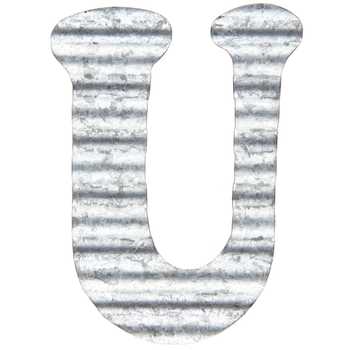 Letter U - 5" Corrugated Metal Letter