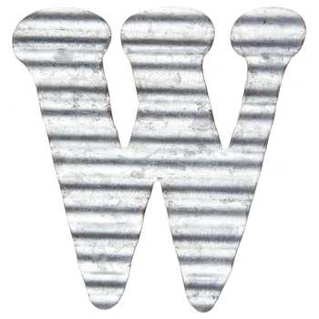 Letter W - 5" Corrugated Metal Letter