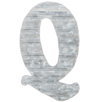 Corrugated Metal Letter Q